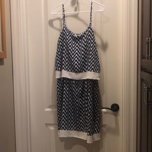 Skinny Strap Pattern Cocktail Dress